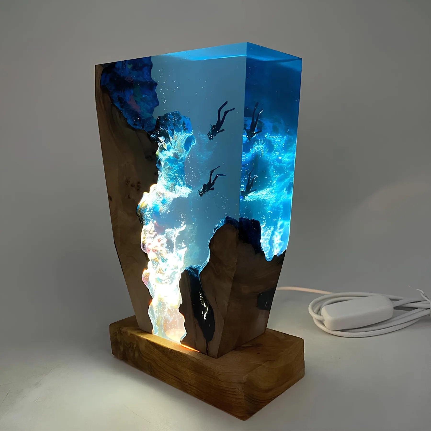 Lampă de Masă Oceanică – Decorațiune Luminoasă Calmante