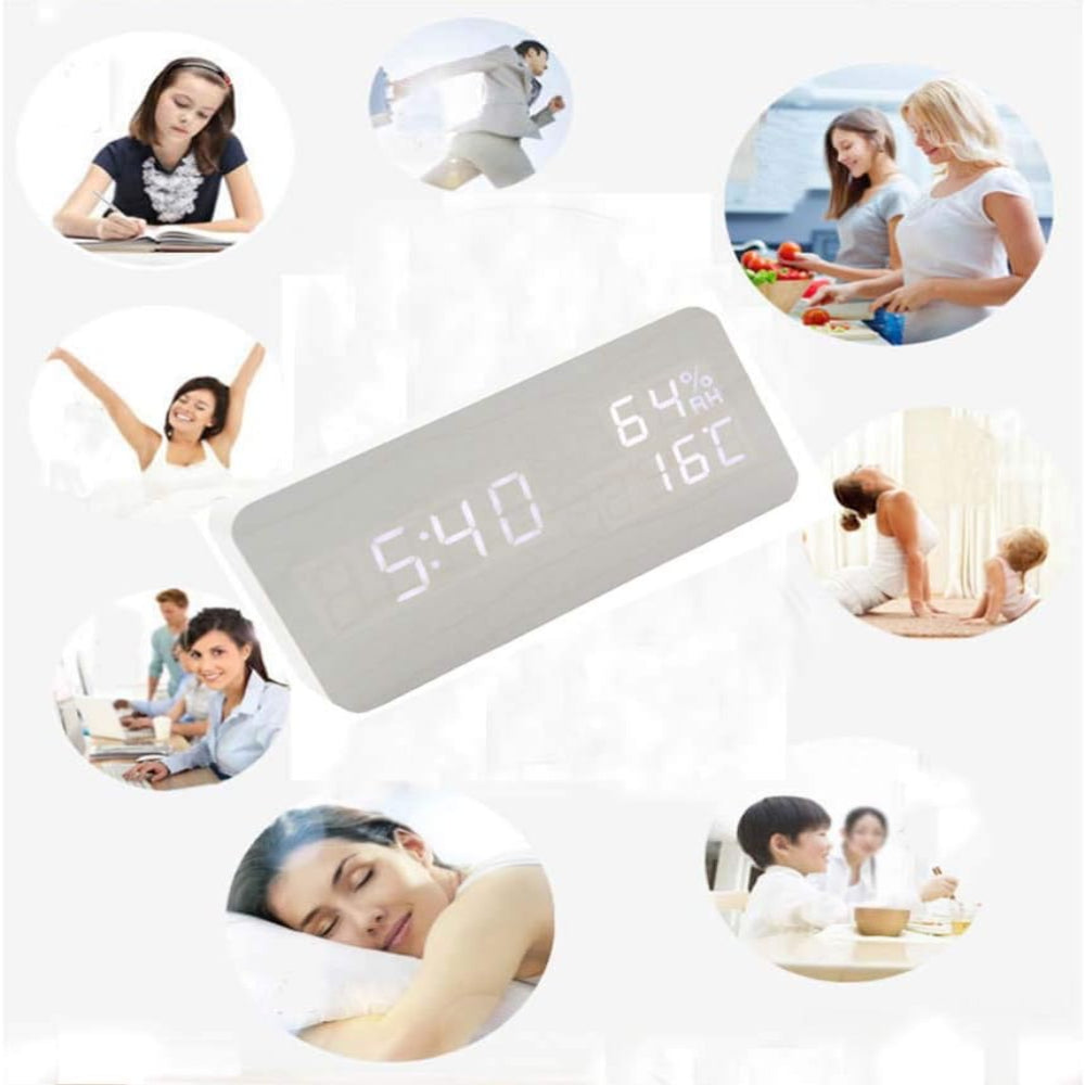 Relógio LED Com Comando de Voz – Design Moderno e Funcionalidade Inteligente