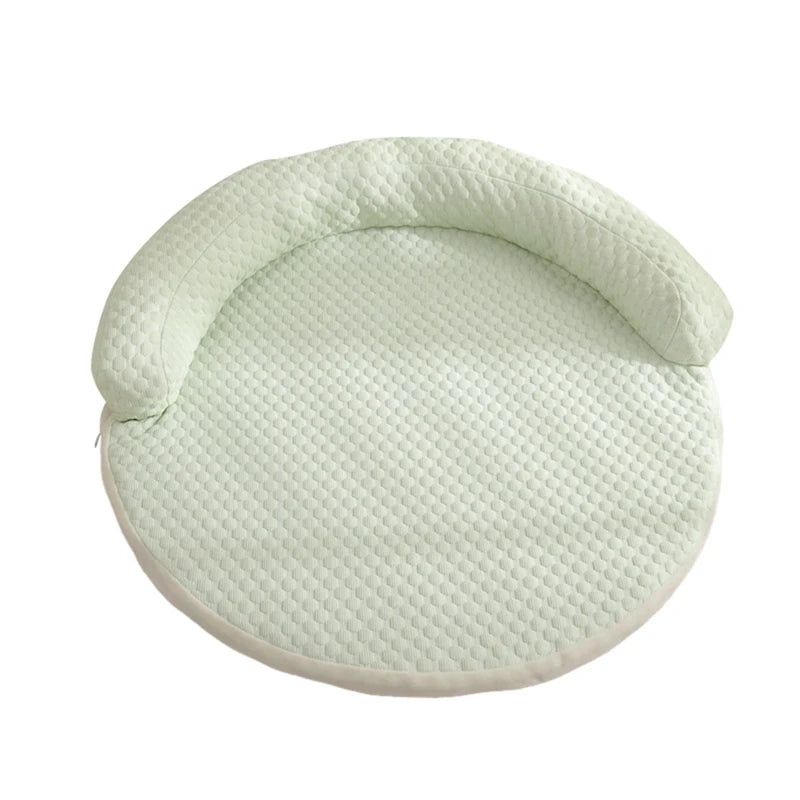 涼感ラウンドマット – 高さのある休憩エリア付き