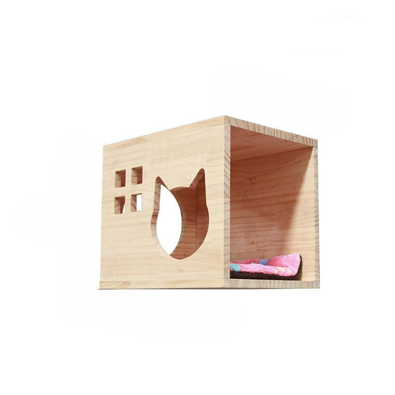 Καδράκι τοίχου για γάτα με αναρτημένη πλατφόρμα και σκάλα