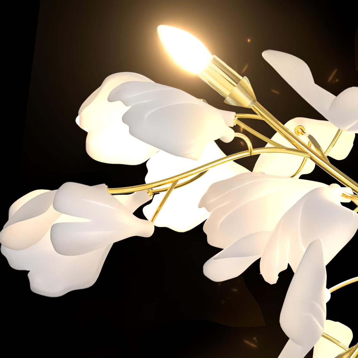 Bloemen wandlamp - Gouden elegantie & Zacht licht