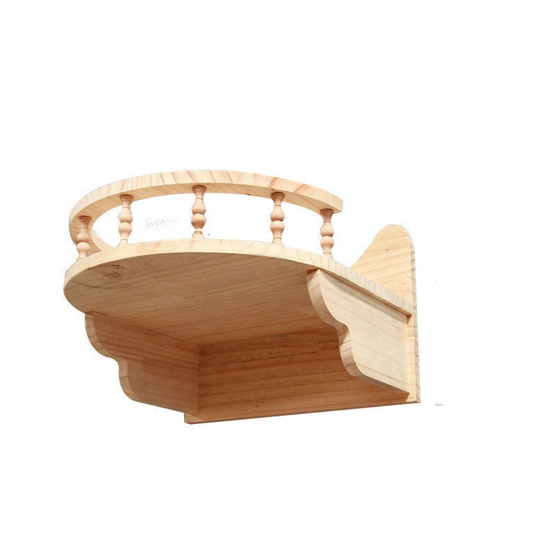 Καδράκι τοίχου για γάτα με αναρτημένη πλατφόρμα και σκάλα