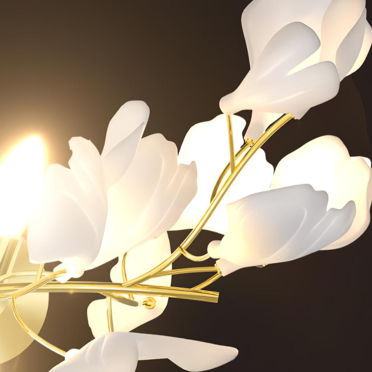 Bloemen wandlamp - Gouden elegantie & Zacht licht
