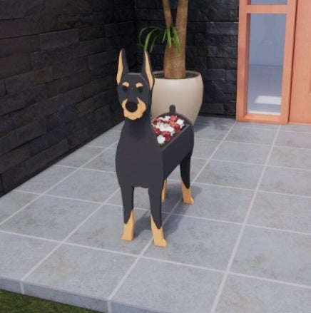 犬の形をしたオリジナルプランター