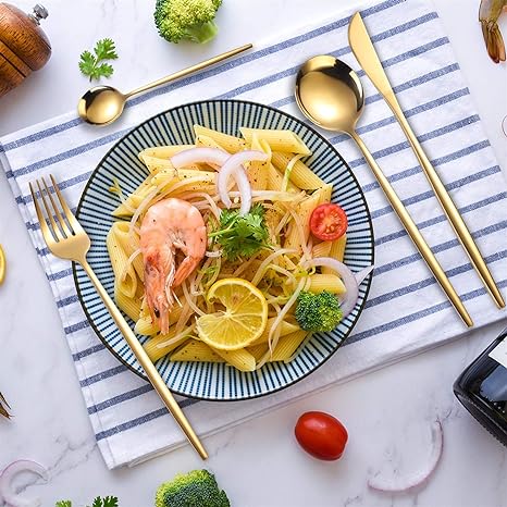 Zestaw Sztućców 24 Sztuki – Eleganckie Wykończenie dla Wyrafinowanego Stołu