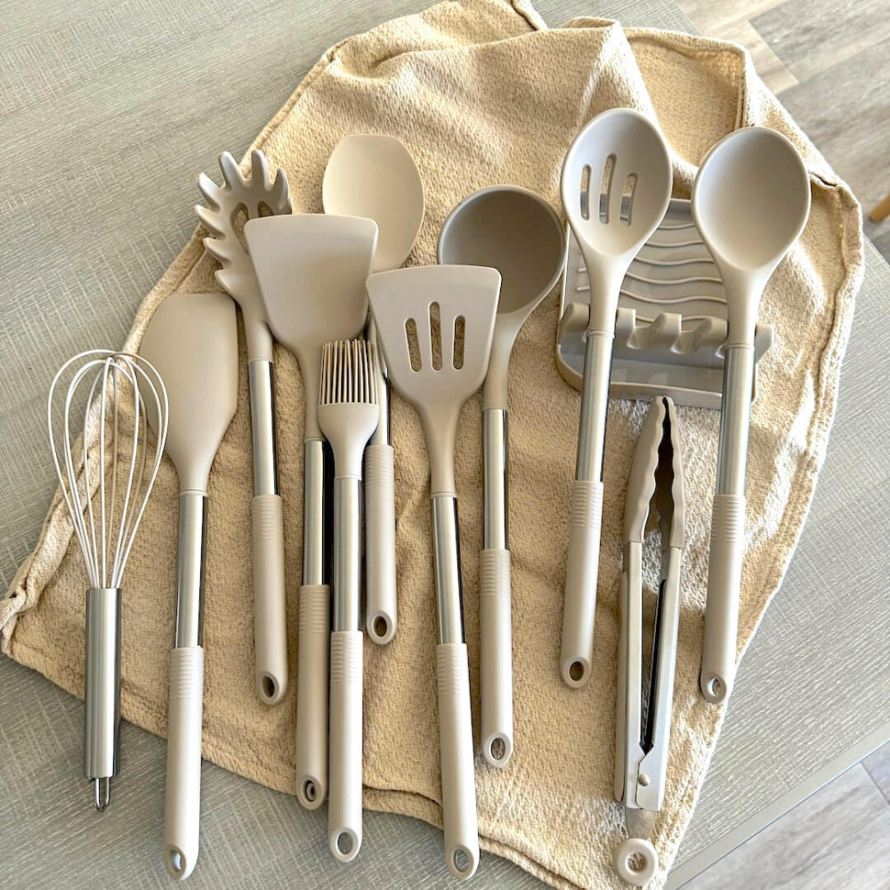 12ピースシリコーン調理器具セット-完全&快適に使用する