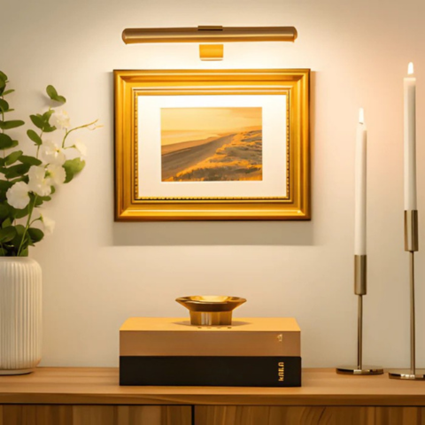 Trådlös USB-uppladdningsbar LED-vägglampa - full rotation och bekväm laddning