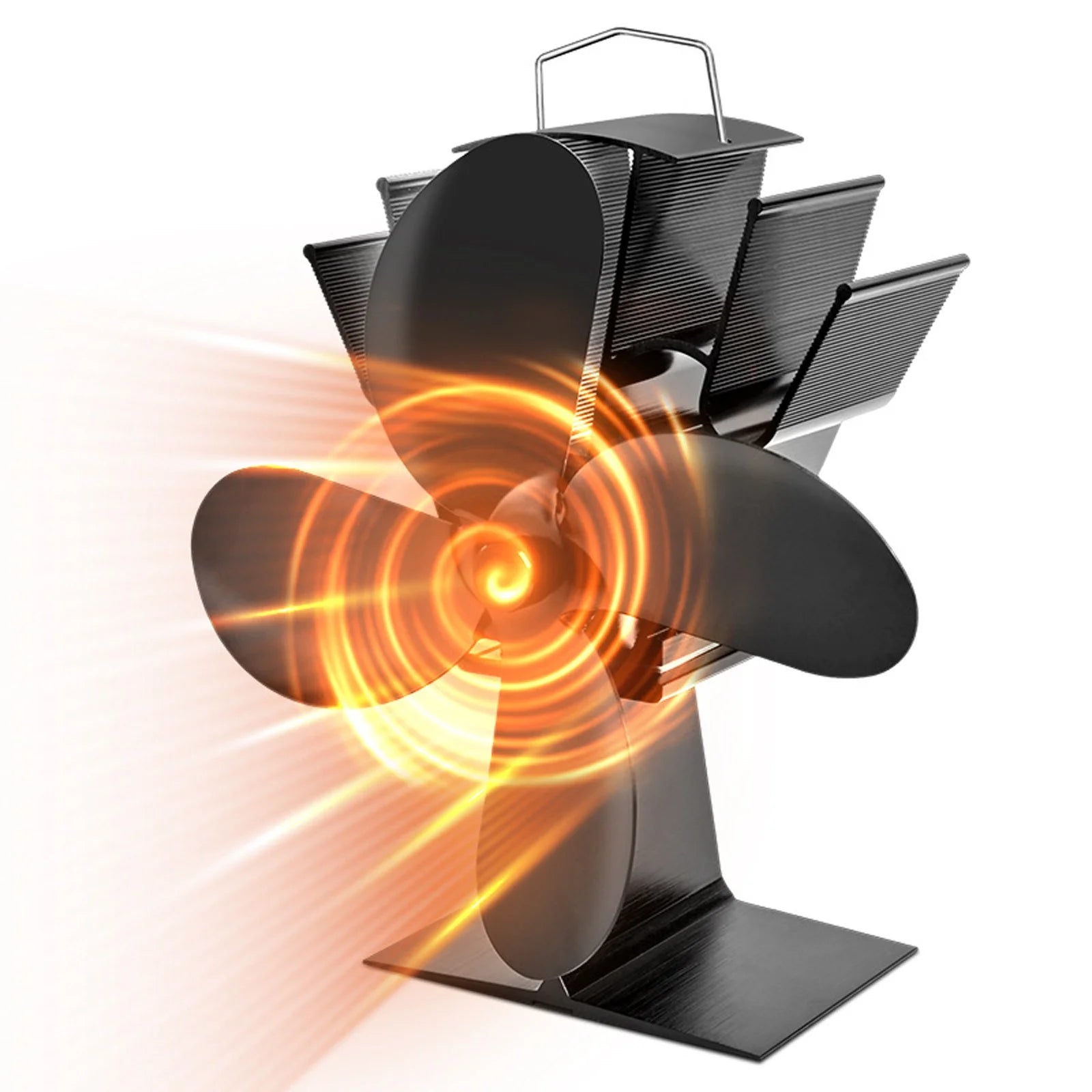 Ventilador de Lareira a 5 Pás — Difusão Óptima do Calor
