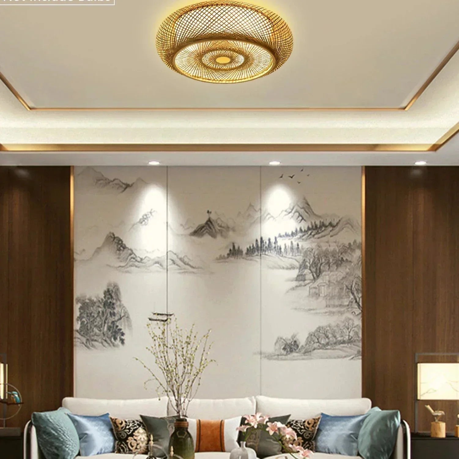 Luonnon bambusta roikkuva lamppu - Eleganssia ja aitoutta