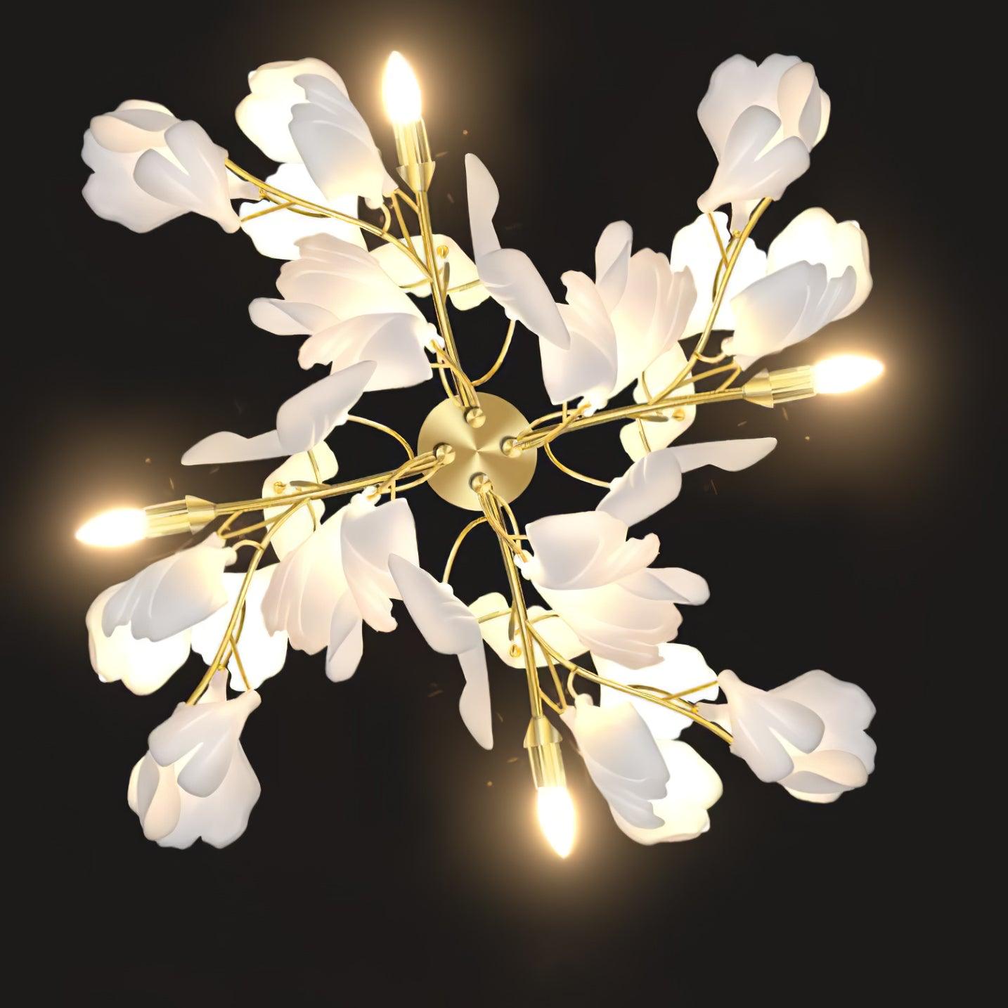 Bloemen wandlamp - Gouden elegantie & Zacht licht