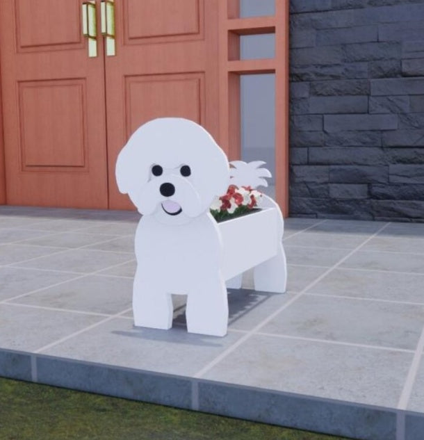 犬の形をしたオリジナルプランター