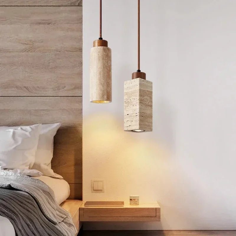 Hengende Lampe i Naturlig Stein – Eleganse og Autentisitet 