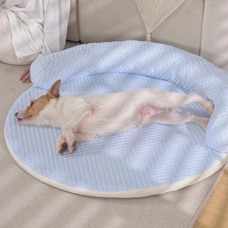 Osvěžující kulatý koberec – s vyvýšenou odpočinkovou zónou 