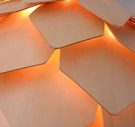 Luminária Suspensa Escultural – Design Inspirado Na Natureza 