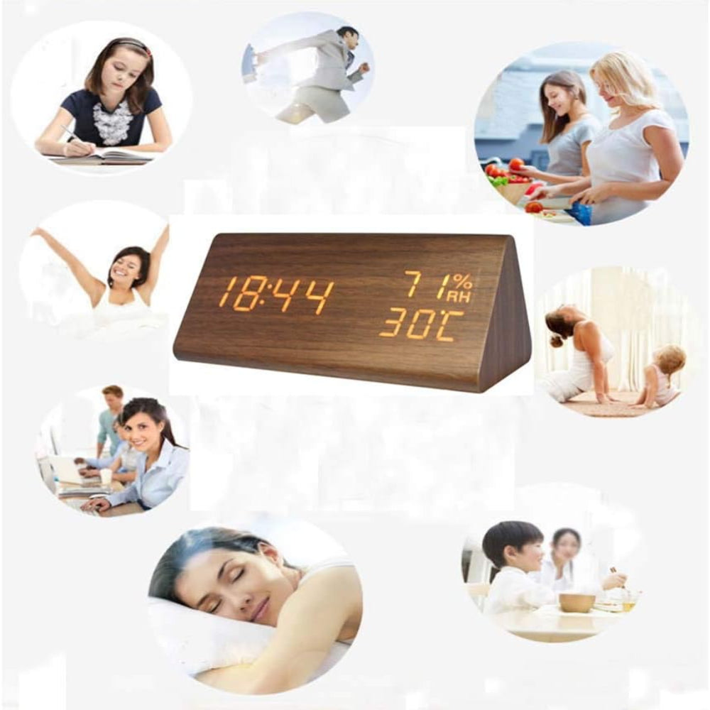 Relógio LED Com Comando de Voz – Design Moderno e Funcionalidade Inteligente 