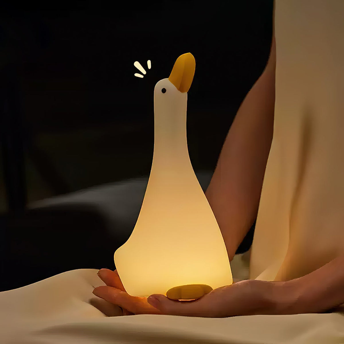 Veilleuse Oie Enchantée — Lumière Tactile & Design Apaisant