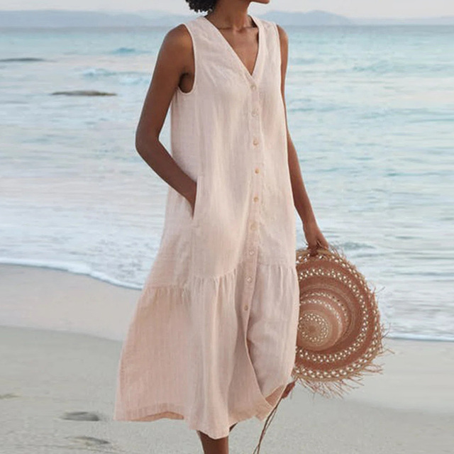 Sandrine | Light Summer Dress – Elegance and V-Neck 