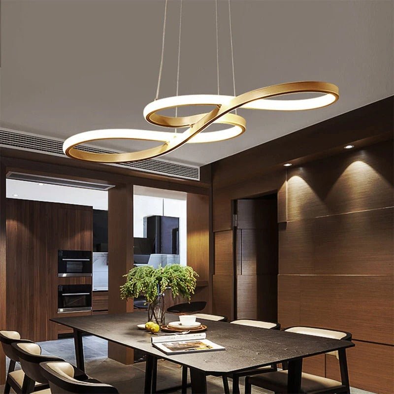 Moderna LED-hänglampa i ringar – Elegant och futuristisk design 