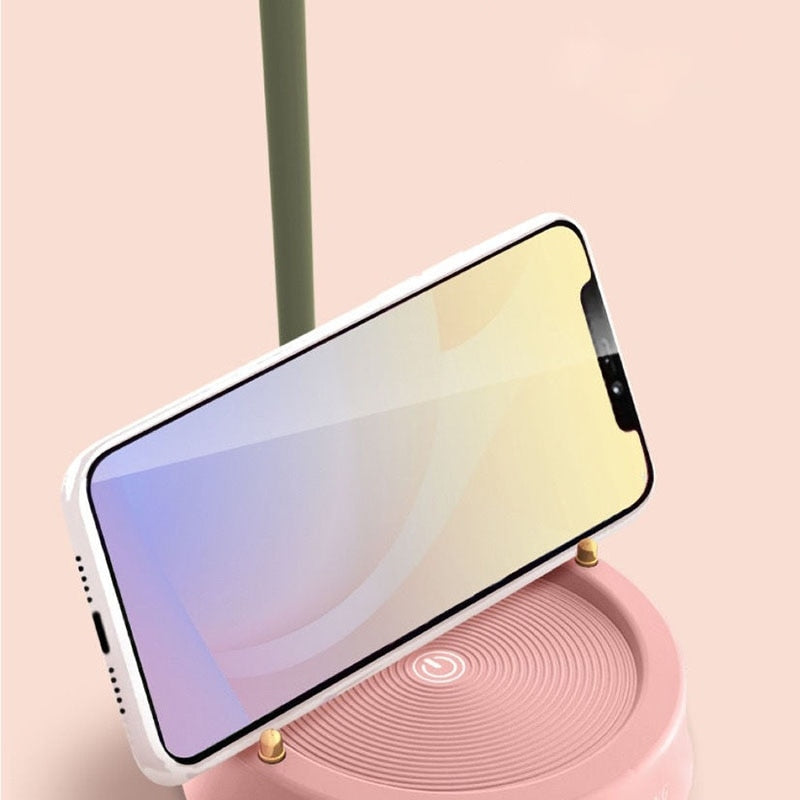 Lâmpada de Secretária Flor – Elegância e Luz Suave 