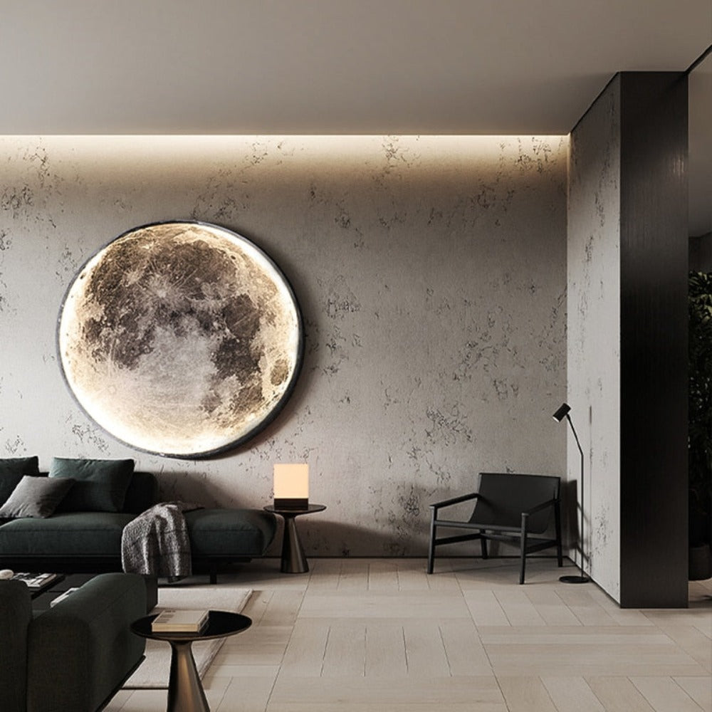 Nástenná lampa 3D LED – Mesiac pre jedinečnú atmosféru 