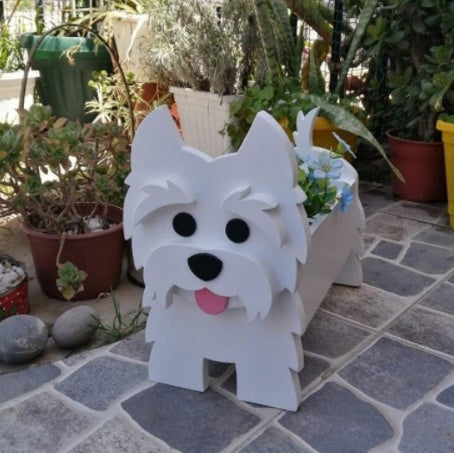 犬の形をしたオリジナルプランター 