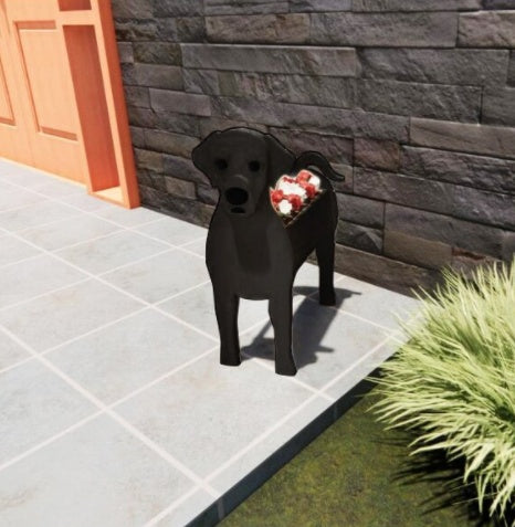 犬の形をしたオリジナルプランター 