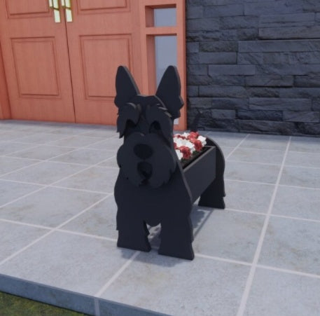 犬の形をしたオリジナルプランター 