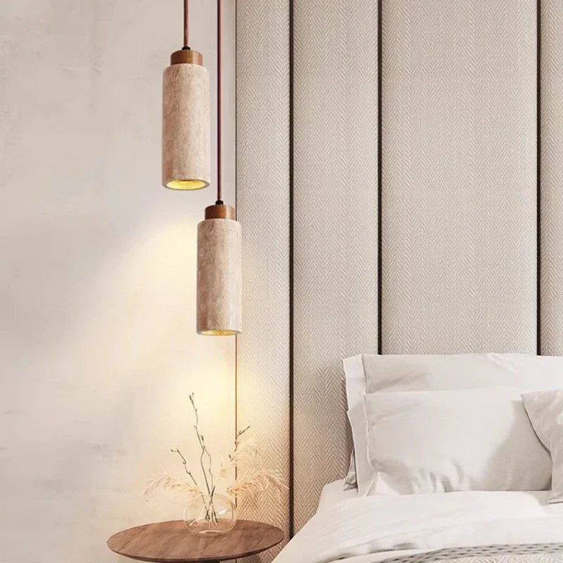 Lampa Suspendată Din Piatră Naturală – Eleganță Și Autenticitate 