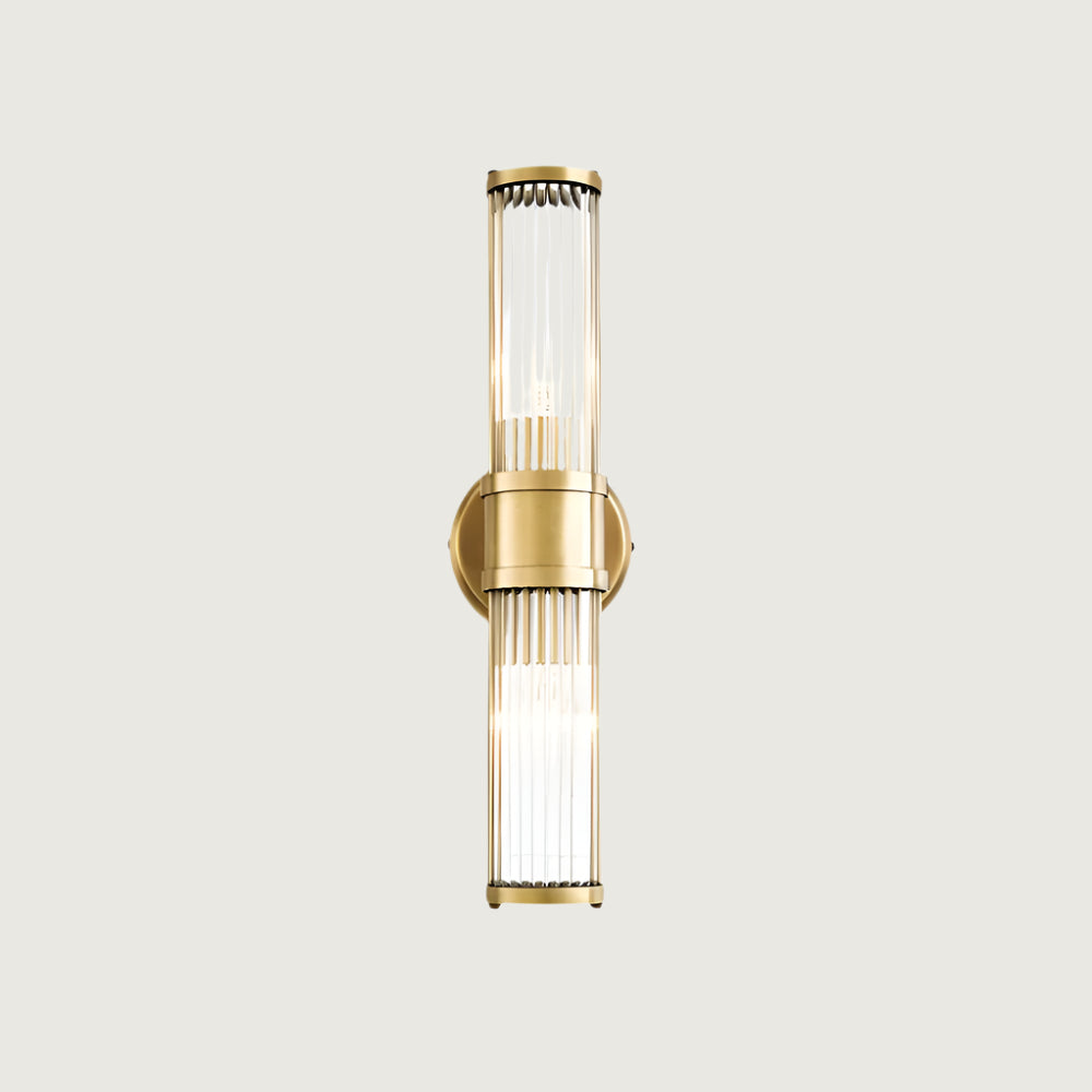 Apparecchio da parete cilindrico moderno - Style Moderne Doré En Métal Et Verre