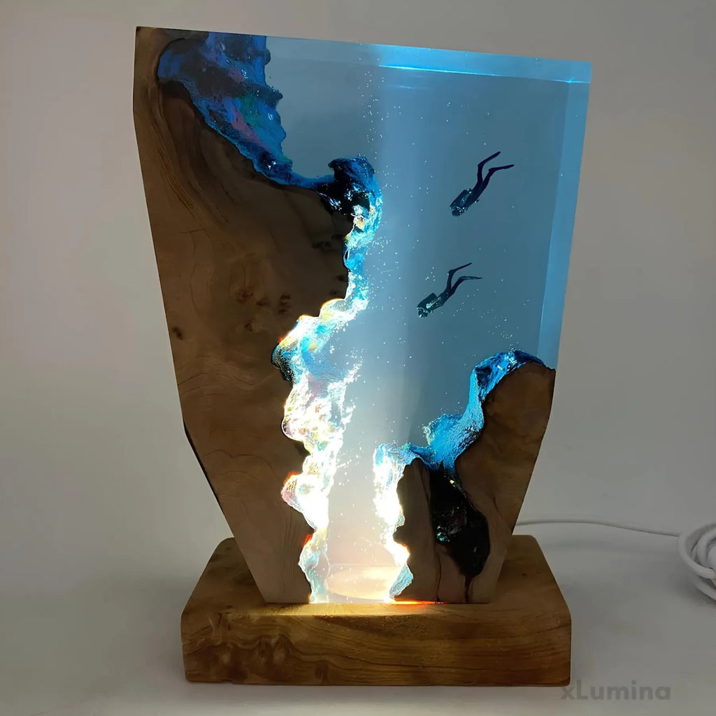 Oceanisk Bordlampa – Avkopplande Ljusdekoration 