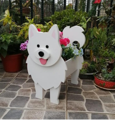 犬の形をしたオリジナルプランター 