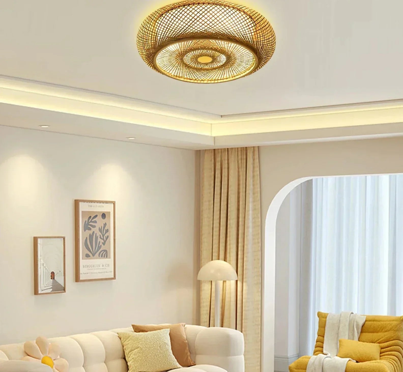 ナチュラル・バンブー・ハンギングランプ - エレガンスと本物志向