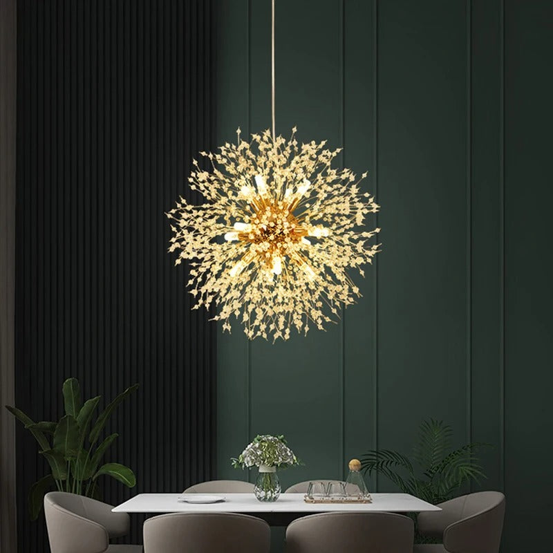 Lustre de Cristal Suspenso – Elegância e Brilho Intemporais 