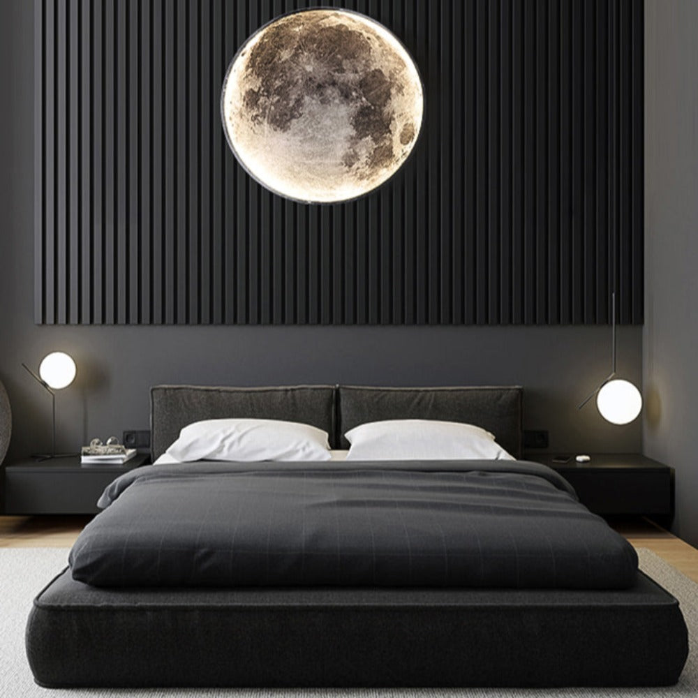 Nástenná lampa 3D LED – Mesiac pre jedinečnú atmosféru 
