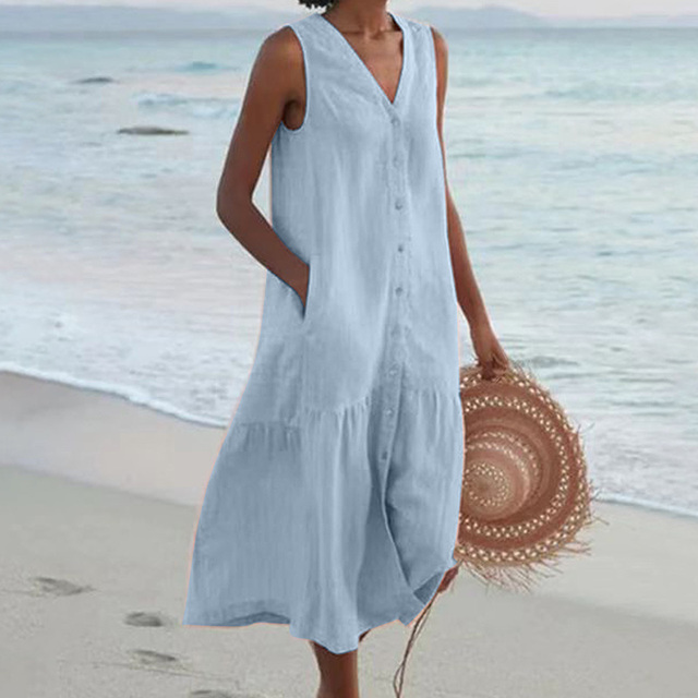 Sandrine | Light Summer Dress – Elegance and V-Neck 