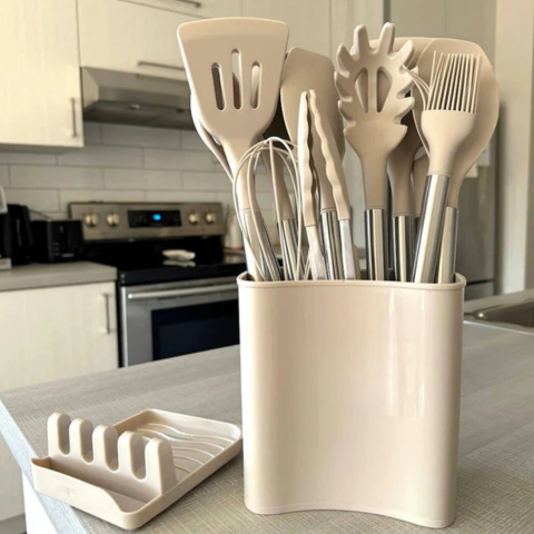 12ピースシリコーン調理器具セット-完全＆快適に使用する