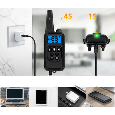 Collar de adiestramiento remoto – Alcance 800 m, impermeable y recargable 