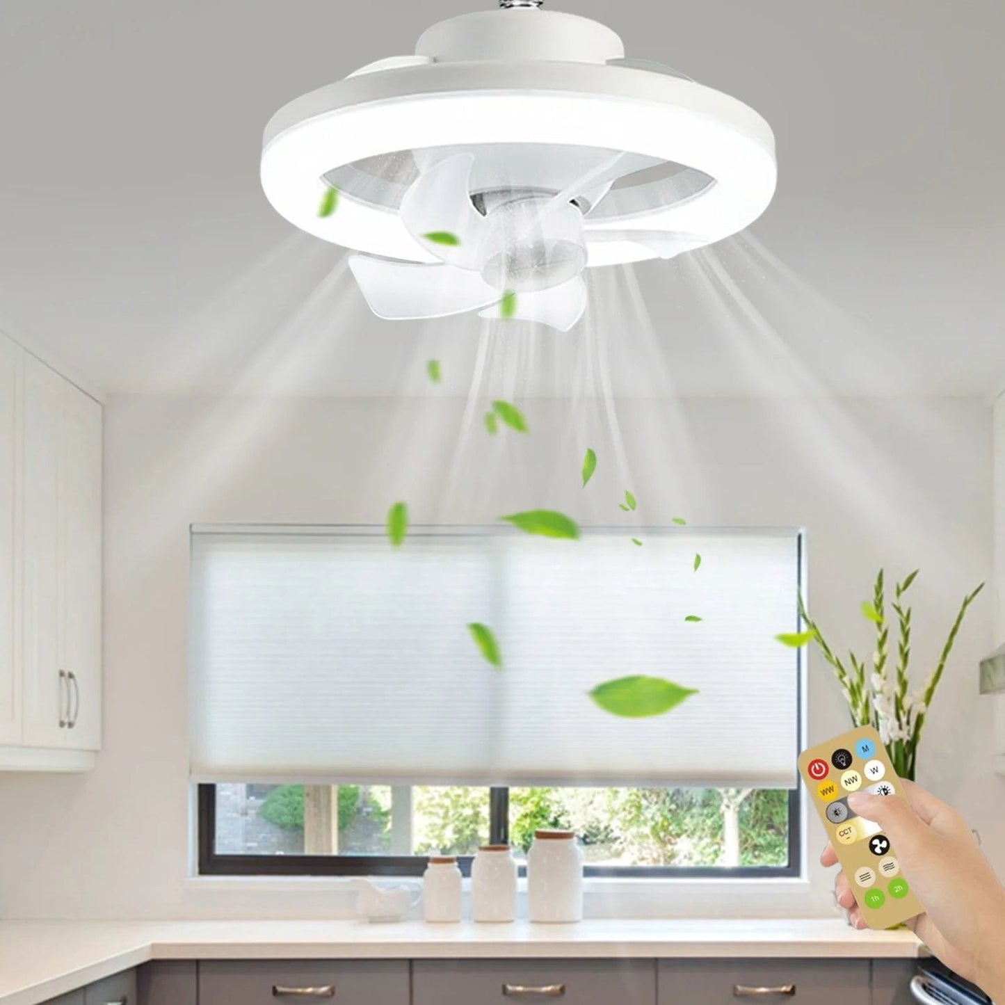 Otočný LED ventilátor pre optimálne osvetlenie a sviežosť 