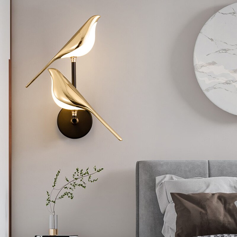Wandlampe Vogel – Zarte und leuchtende Dekoration 