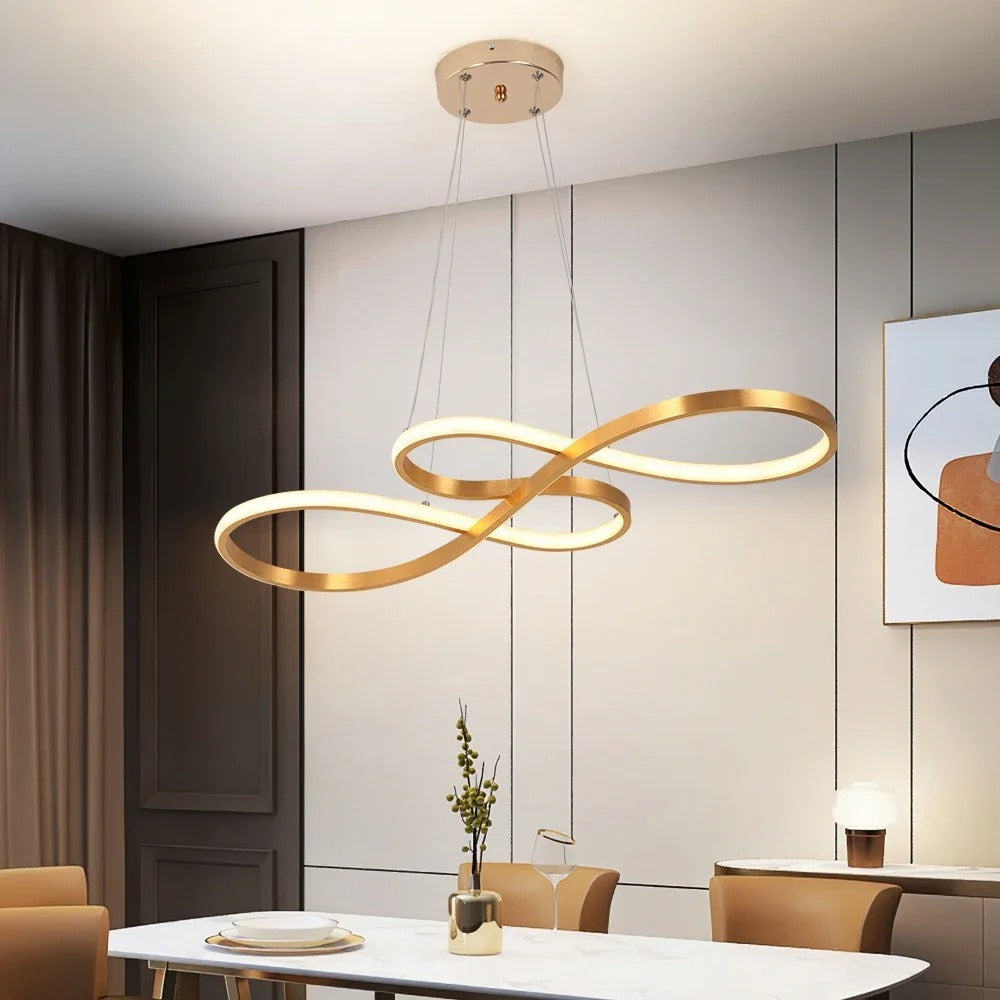 Moderna LED-hänglampa i ringar – Elegant och futuristisk design 