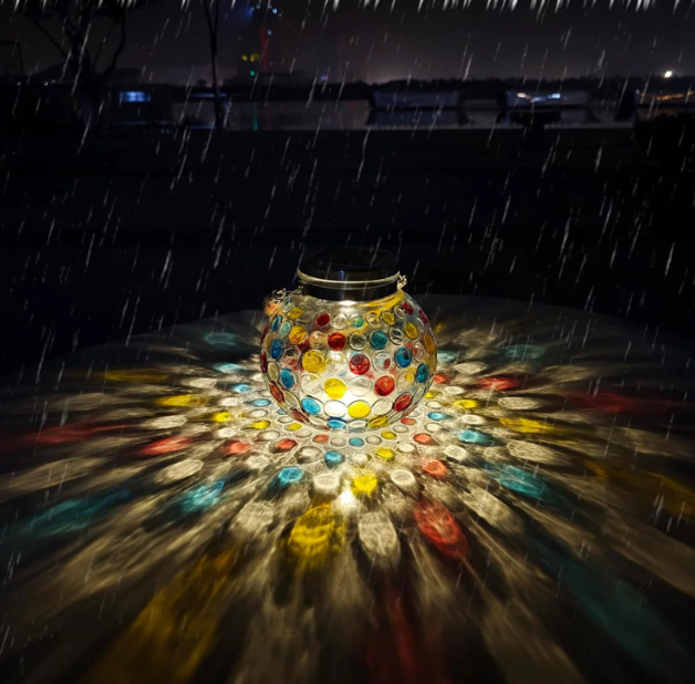 屋外用ソーラーランタン — ガラスの優雅さ 