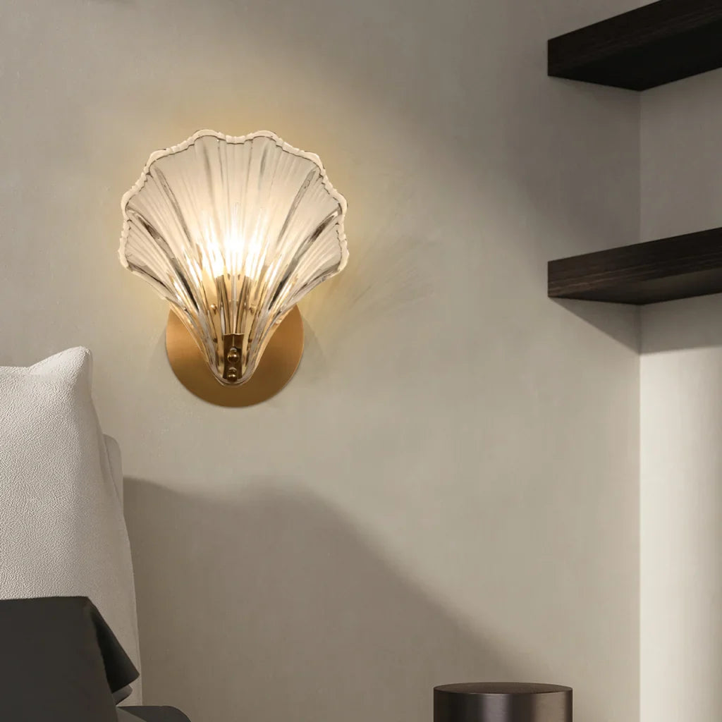 Aplique de Parede Concha – Iluminação Elegante e Marinha 
