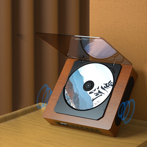 Bluetooth Retro CD-spelare med Type-C-port - överlägsen anslutningsmöjligheter och ljudkvalitet