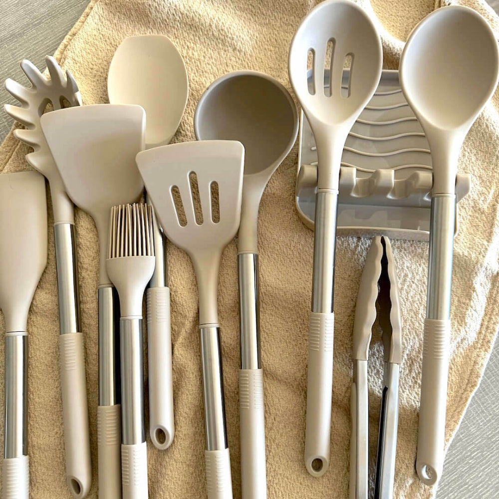 12ピースシリコーン調理器具セット-完全＆快適に使用する